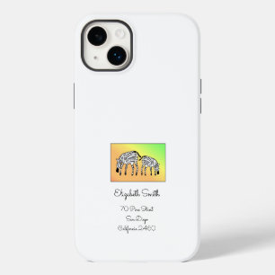 Funda Para iPhone 14 Plus Estuche Cute Happy Kenyan Zebras iPhone / iPad