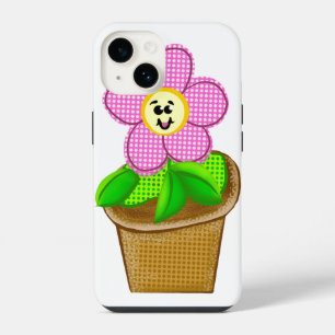Funda Para iPhone 14 Estuche Cute Rosy Posy Potted Flower Funda-Mate pa