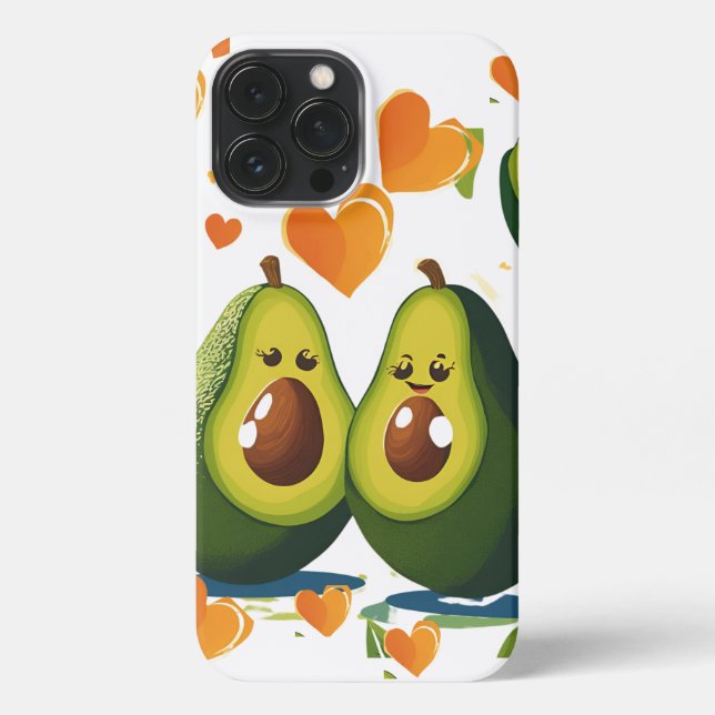 Funda Para iPhone Estuche Cutto Aguacate Pareja de Teléfono | Funny  (Reverso )