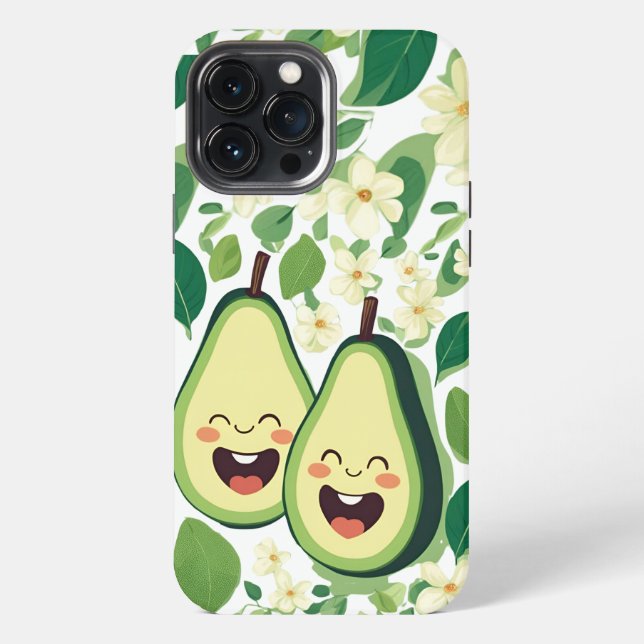 Funda Para iPhone Estuche Cutto Aguacate Pareja de Teléfono | Funny  (Reverso )