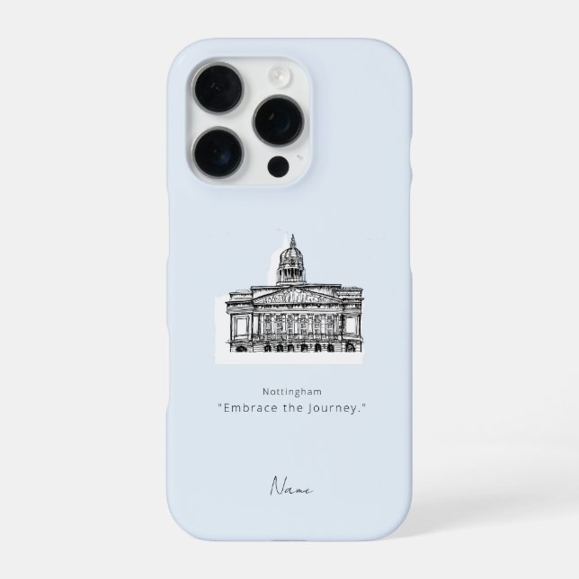 Funda Para iPhone Estuche de iphone Nottingham Tone Sketch (Reverso)