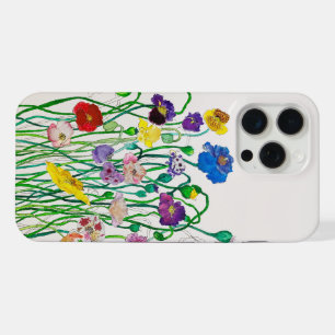 estuche de teléfono apple pro max wild poppies