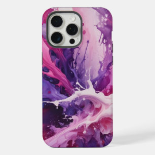 Estuche de teléfono azul morado de líquido blanco
