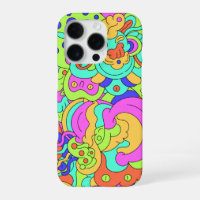 Estuche de teléfono con caras distorsionadas psico
