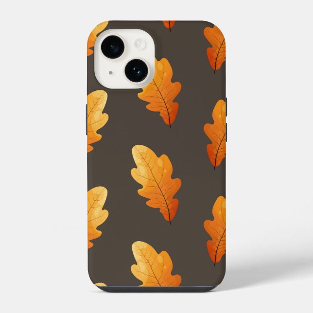 Funda Para iPhone Estuche de teléfono con hojas de otoño (Reverso )