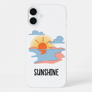 Funda Para iPhone 16 Plus estuche de teléfono con sol adorable