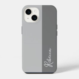 Funda Para iPhone 14 Estuche de teléfono de bloque de color gris