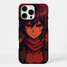 Estuche de teléfono de Chica animado - Ojos rojos