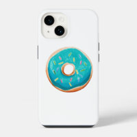 Estuche de teléfono de donut blanco