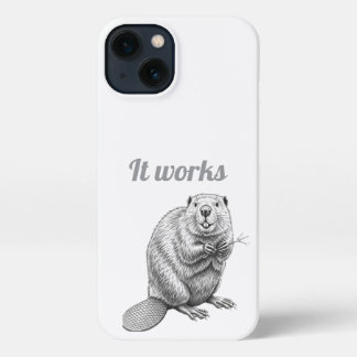 Estuche de teléfono de esbozo de castor duro
