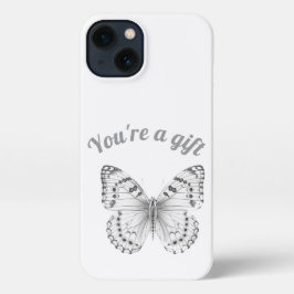 Estuche de teléfono de esbozo de mariposa transfor