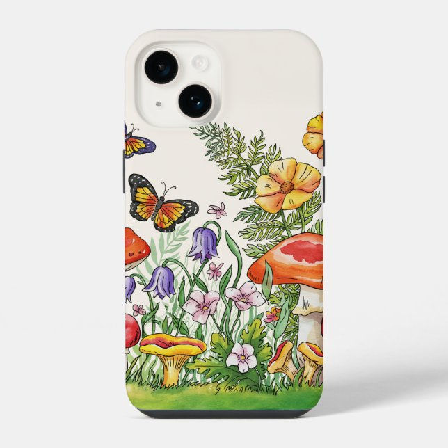 Funda Para iPhone Estuche de teléfono de flores de verano (Reverso )