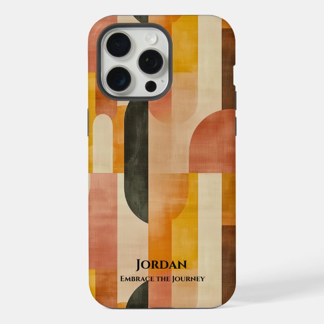 Funda Para iPhone Estuche de teléfono de gradiente cálido abstracto  (Reverso )