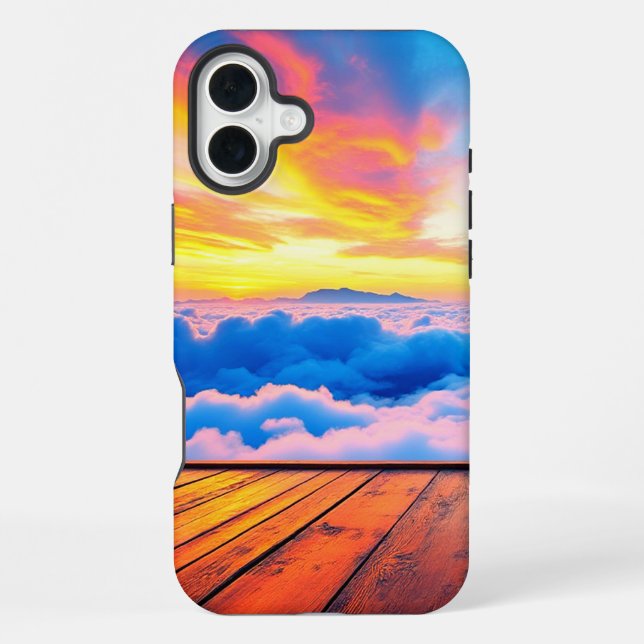 Funda Para iPhone Estuche de teléfono de nubes de sol (Reverso )