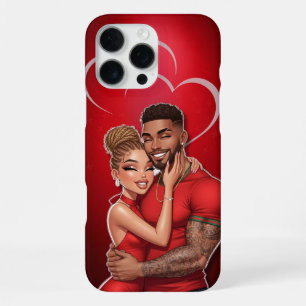 Funda Para iPhone 16 Pro Max Estuche de teléfono de pareja de glamour rojo pers