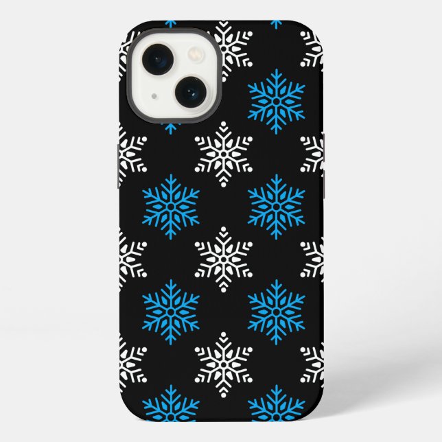 Funda Para iPhone Estuche de teléfono de patrón de copo de nieve (Reverso )
