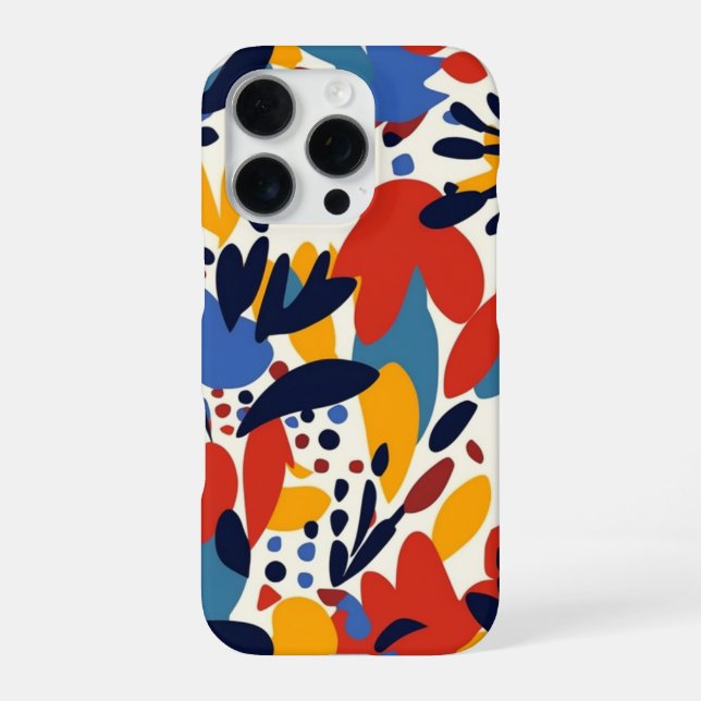Funda Para iPhone Estuche de teléfono de patrón de flores pintadas d (Reverso)
