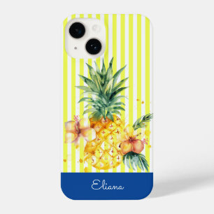 Funda Para iPhone 14 Estuche de teléfono de piña de verano personalizad