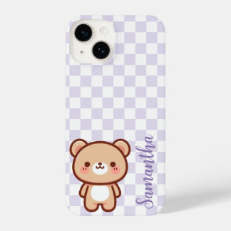 Funda Para iPhone 14 Estuche de teléfono del oso kawaii personalizado, 