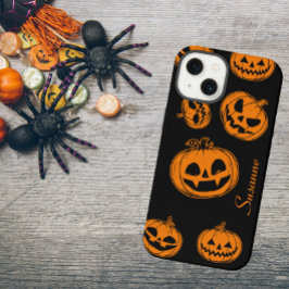 Estuche de teléfono del patrón de calabaza de Hall