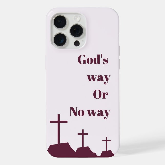 Funda Para iPhone estuche de teléfono "Dios o no puede" (Reverso )