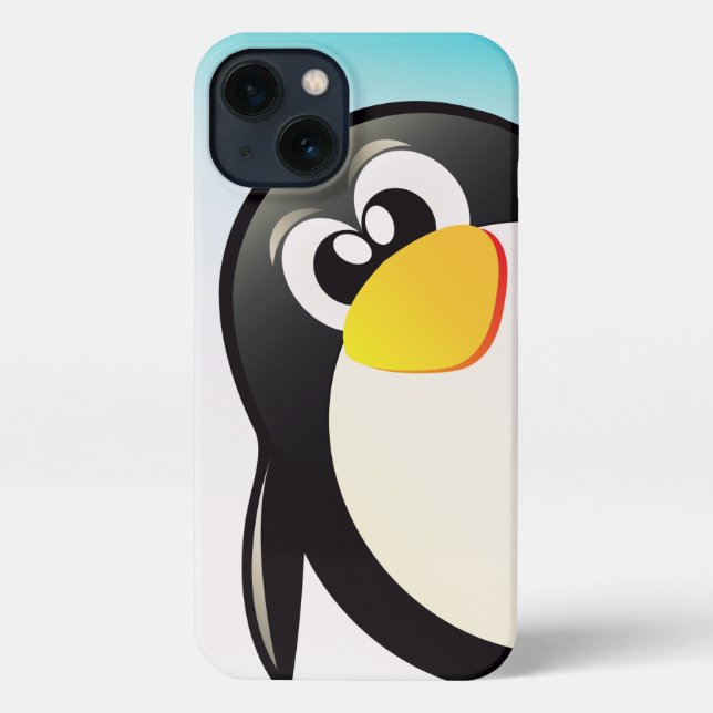 Funda Para iPhone Estuche de teléfono divertida para pingüinos (Reverso )