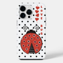 Estuche de teléfono duro para bug de amor