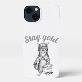 Estuche de teléfono estético para gatos y gatos pu