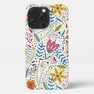 Funda Para iPhone 13 Pro Estuche de teléfono floral colorido