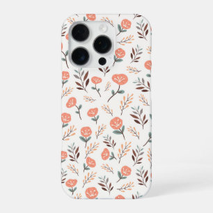 Funda Para iPhone 16 Pro Estuche de teléfono floral Red Poppies