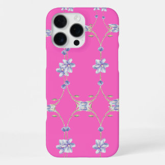 Funda Para iPhone 16 Pro Max Estuche de teléfono floral rosa