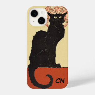 Funda Para iPhone 14 Estuche de teléfono inspirado en "Le Chat Noir"   
