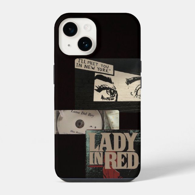 Funda Para iPhone Estuche de teléfono "Lady in Red" de Lana Del Rey (Reverso )
