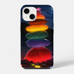 Funda Para iPhone 14 Estuche de teléfono mágico: diseño de piedras ilum