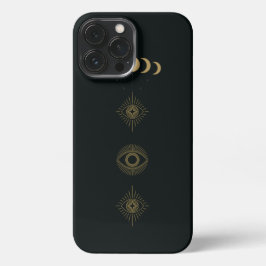 Funda Para iPhone 13 Pro Max Estuche de teléfono negro Evil Eye