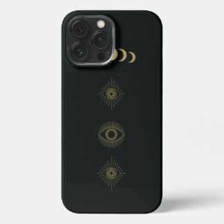 Funda Para iPhone 13 Pro Max Estuche de teléfono negro Evil Eye