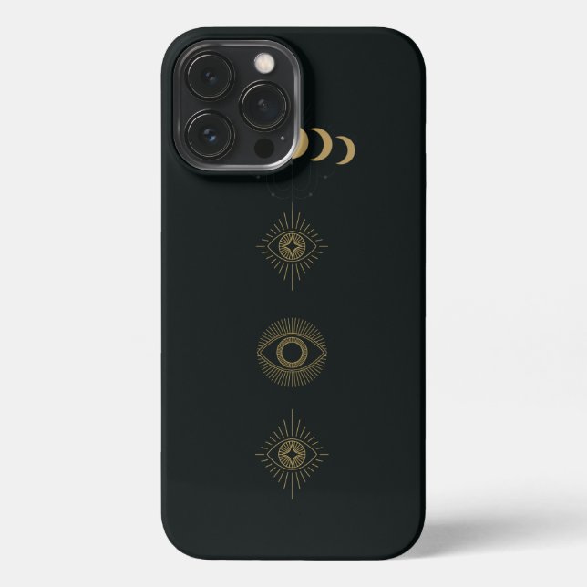 Funda Para iPhone Estuche de teléfono negro Evil Eye (Reverso )