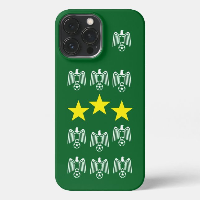 Funda Para iPhone Estuche de teléfono para campeones de fútbol verde (Reverso )