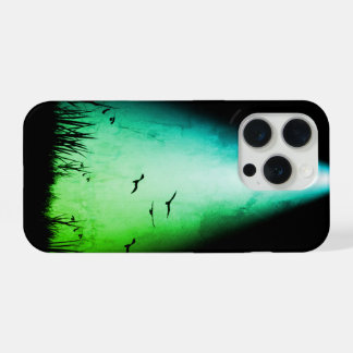 estuche de teléfono para iPhone 15 en segundo plan