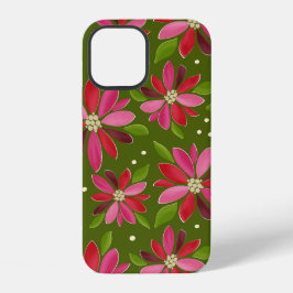 Funda Para iPhone 12 Estuche de teléfono Poinsettia
