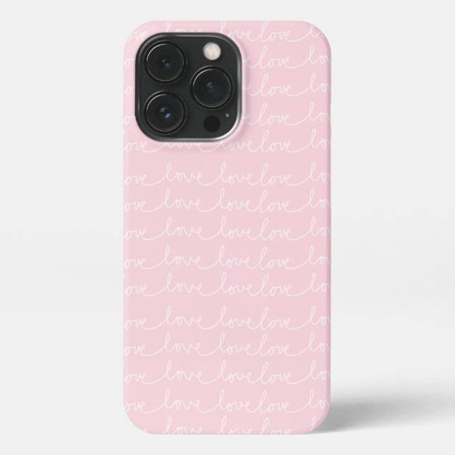 Funda Para iPhone Estuche de teléfono rosa de amor (Reverso)