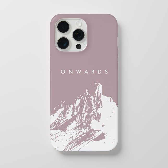 Funda Para iPhone Estuche de teléfono rosa pálido de montaña minimal (Subido por el creador)