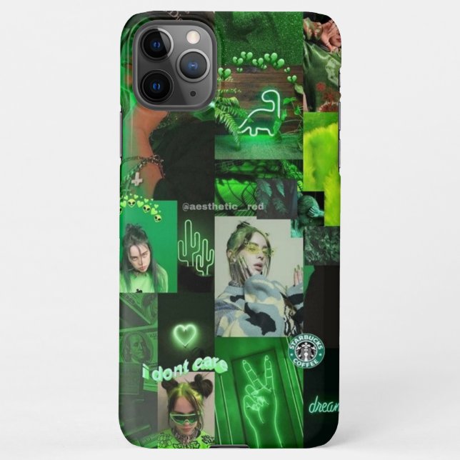 Funda Para iPhone Estuche de teléfono verde estético (Reverso)