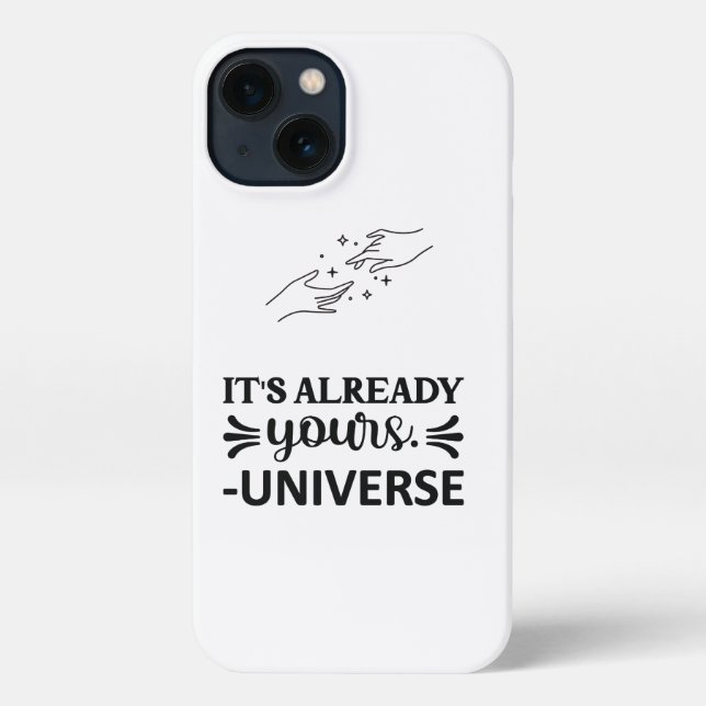 Funda Para iPhone Estuche de teléfono "Ya es tu universo" negro (Reverso )