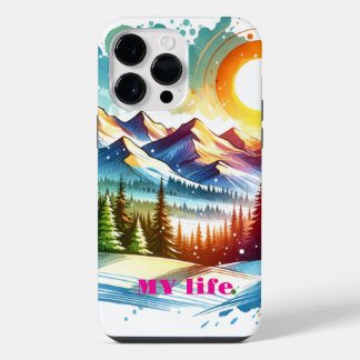 Funda Para iPhone 14 Pro Max Estuche Dreamy Watercolor Sunset, iPhone / iPad