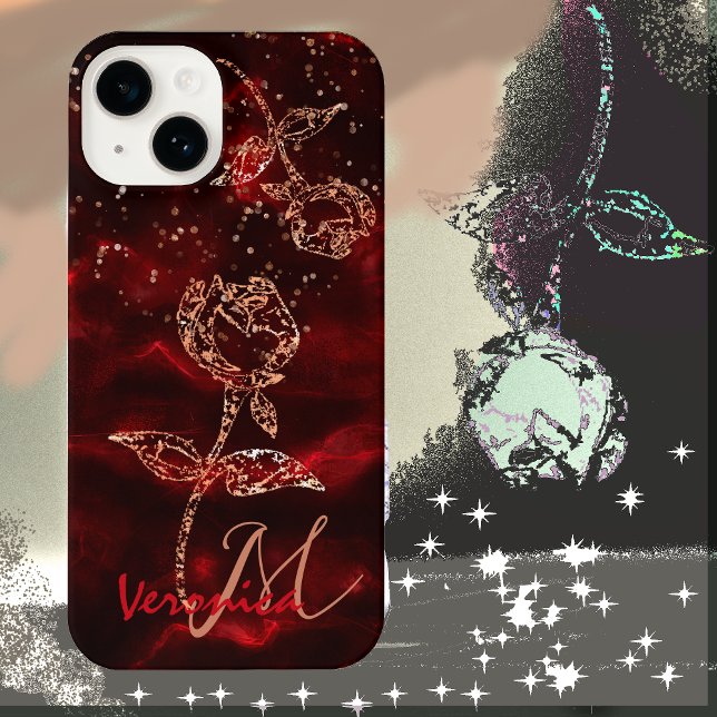 Funda Para iPhone Estuche elegante para teléfono rojo (Elegant Red Phone Cas)