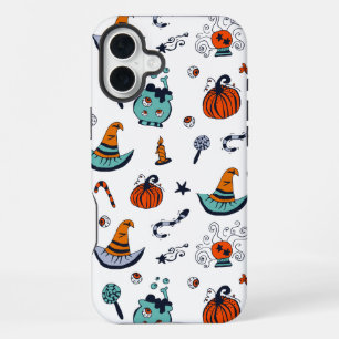 Funda Para iPhone 16 Plus Estuche espeluznante para iPhone blanco de Hallowe