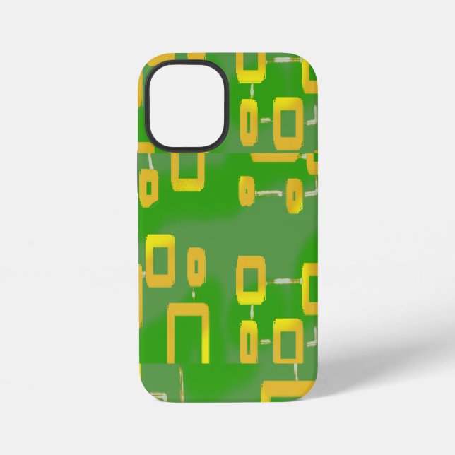 Funda Para iPhone Estuche Green Geométrico Phone (Reverso )