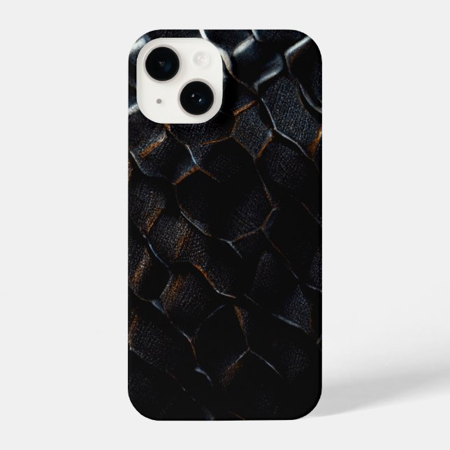 Funda Para iPhone Estuche iphone de escala de dragón negro (Reverso )