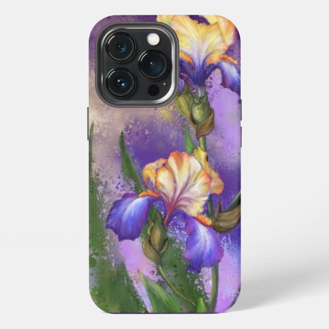 Funda Para iPhone Estuche Iris Flowers para iPhone (Reverso )